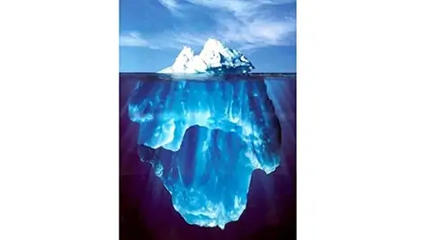 your unconscious is like an iceberg