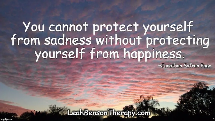 LeahBensonTherapy.com, Protect Yourself from Sadness