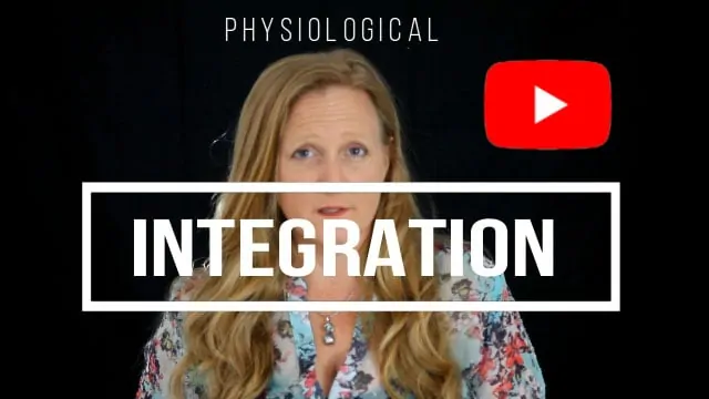 Photo of Leah Benson with the text, Physiological Integration. YouTube symbol also shown.