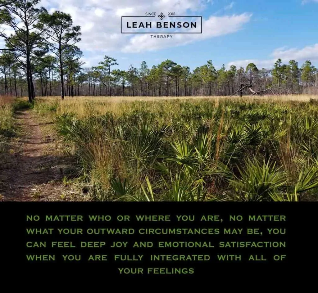Palmettos and scrub pines with motivational text