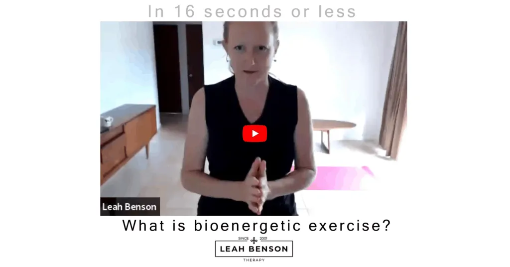 What is bioenergetic exercise?