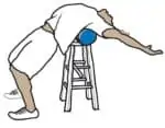 man on a breathing stool