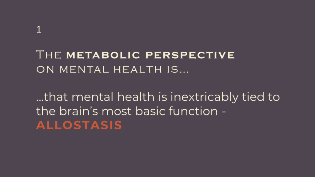 The Metabolic Perspective of Mental Health, lecture by Leah Benson, LMHC